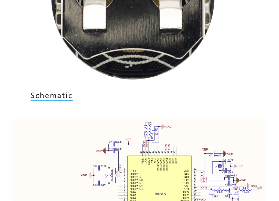 Скандинавский nrf52832 чип ble макетная плата nRF52 iBeacon демонстрационная плата