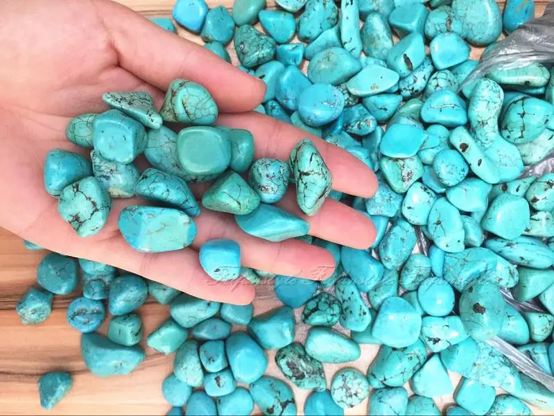 

100g Blue Turquoise rock polished Rough stone Nugget Beautiful F198