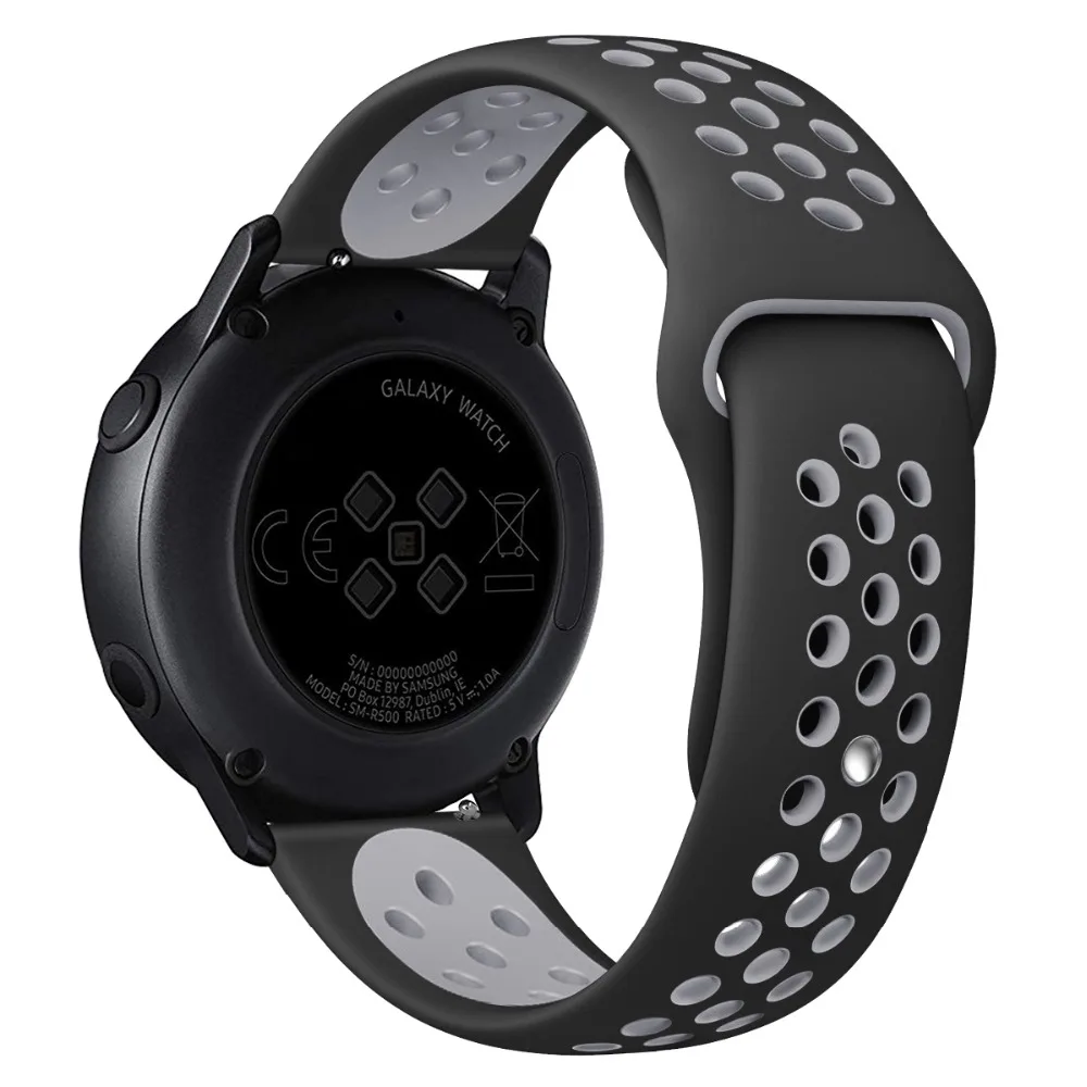 20 мм ремешок для часов для samsung Galaxy Watch Active/gear Sport/gear S2 классические часы huawei сменный ремешок для часов браслет 91027