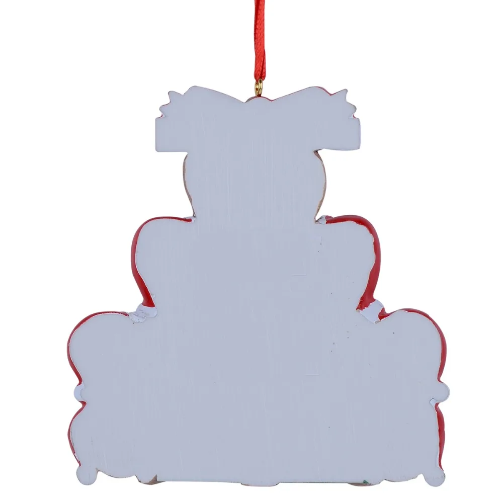 Wholesale Resin Bear Family Of 8 Christmas Ornament Personalized Gift Write Your Own Name For Holiday Home Decor Miniature Craft