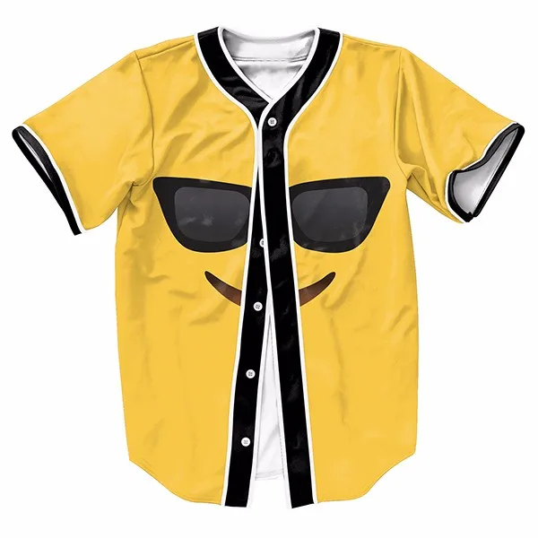 yellow baseball jersey