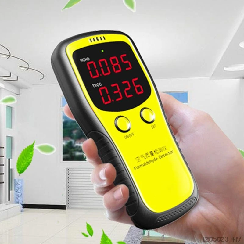 Portable LCD Digital Dioxide Meter CO2 Monitor Indoor Air Quality Formaldehyde Detector