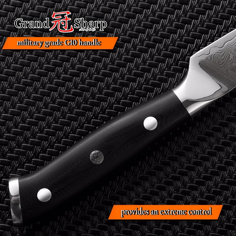 Grandsharp 3,5 ''дамасский нож для очистки овощей из японской дамасской стали VG10 нож высокоуглеродистой очистки фруктов кухонный нож с подарочной коробкой