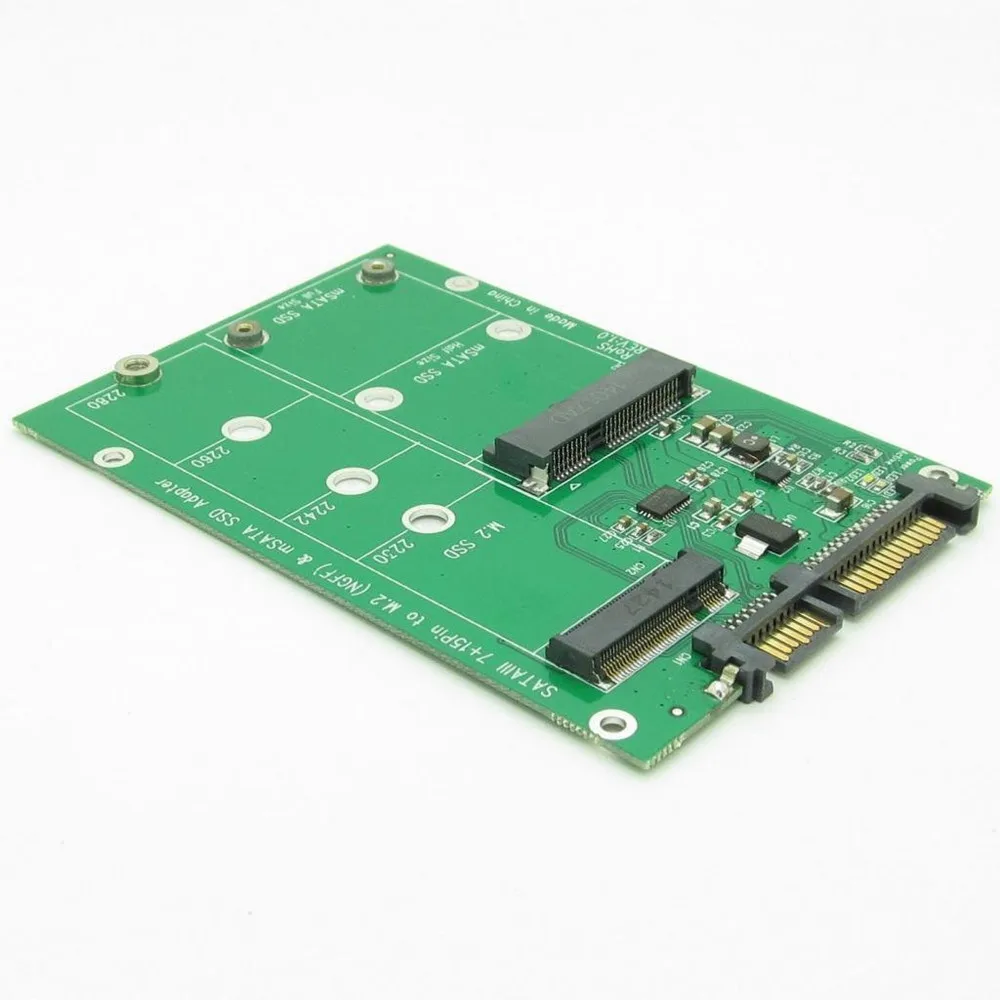 Адаптер 2 в 1 M.2 NGFF или mSATA SATA 3 0 карта конвертера с поддержкой Mini на основе B Key 2230 2242