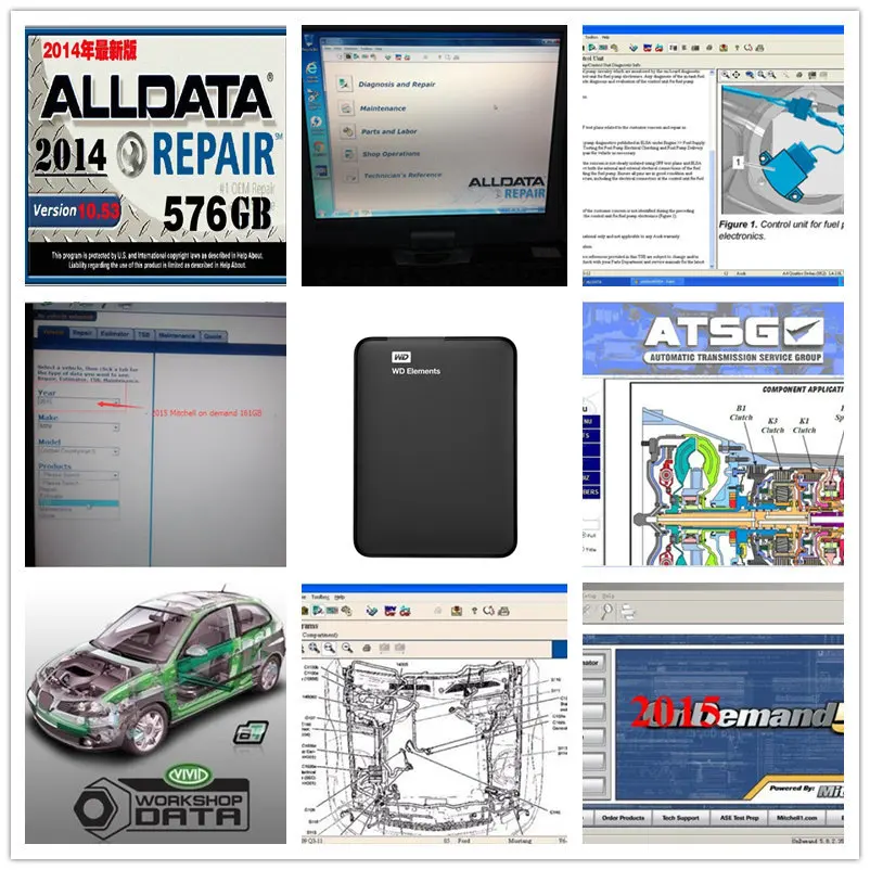 

Alldata Software auto repair software alldata and mitchell software mitchell ondemand 2015 vivid workshop data atsg 6in 1tb hdd