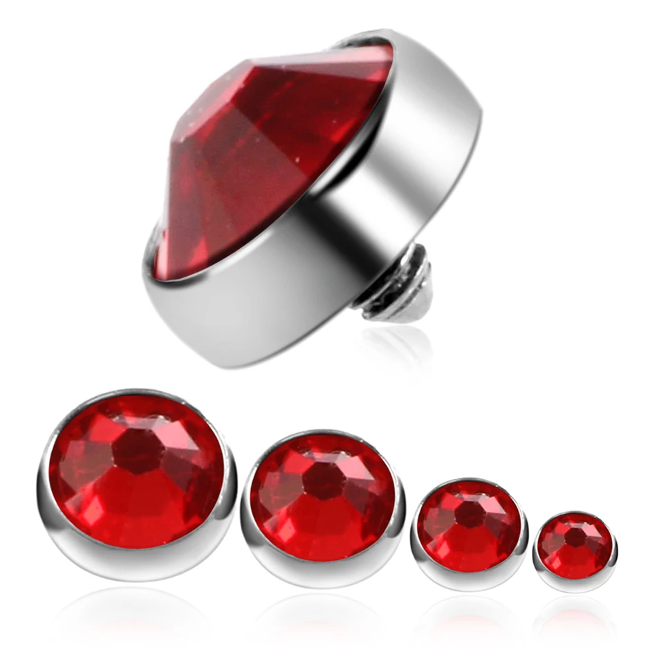 Titanium Microdermal Piercing Surface Internally Threaded Gem Ends Dermal Skin Diver Hide in Medusa Piercing 1PC Body Jewelry piercing jewelry body piercing jewelry body jewelry