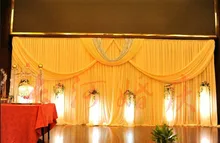 Wholesale wedding backdrops Romantic 4×8 Meters Ice Material Soft Wedding Backdrops Wedding stage decor
