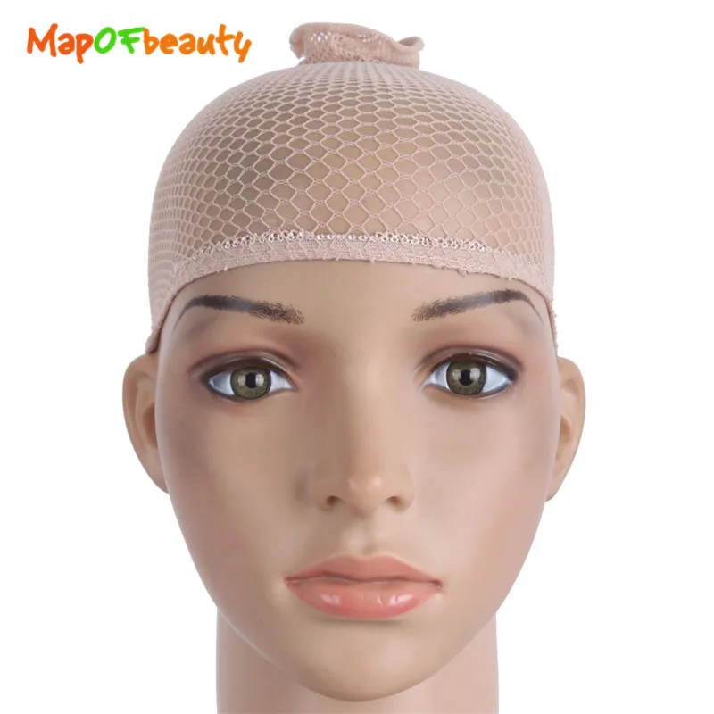 MapofBeauty 3 шт./компл. эластичные сетчатые плетеные волосы черного цвета с париком