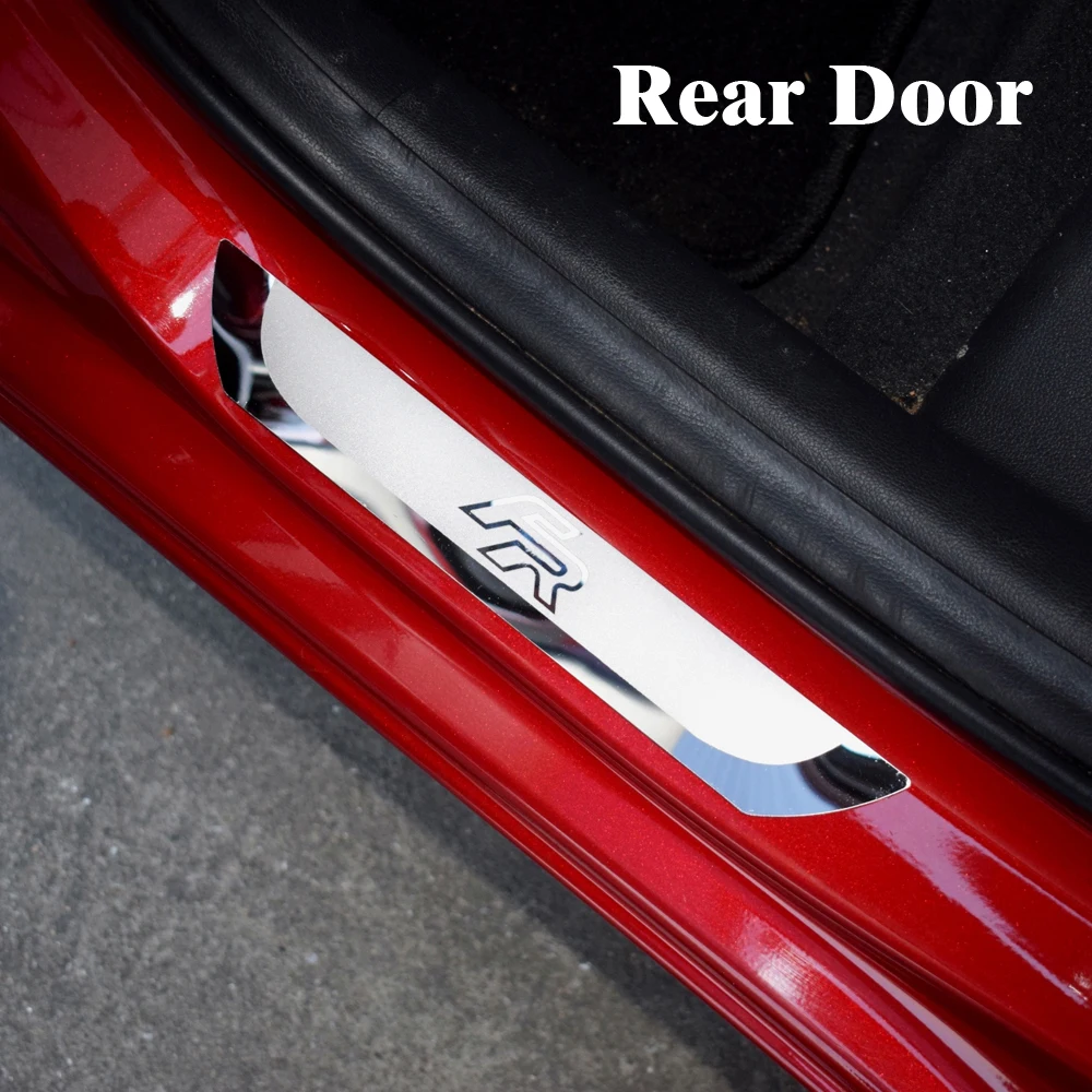 

Rear Door Protective Guard Plates for SEAT LEON ARONA ATECA TOLEDO Mii FR Stainless Steel Scuff Plate Door Sill Cover Trim