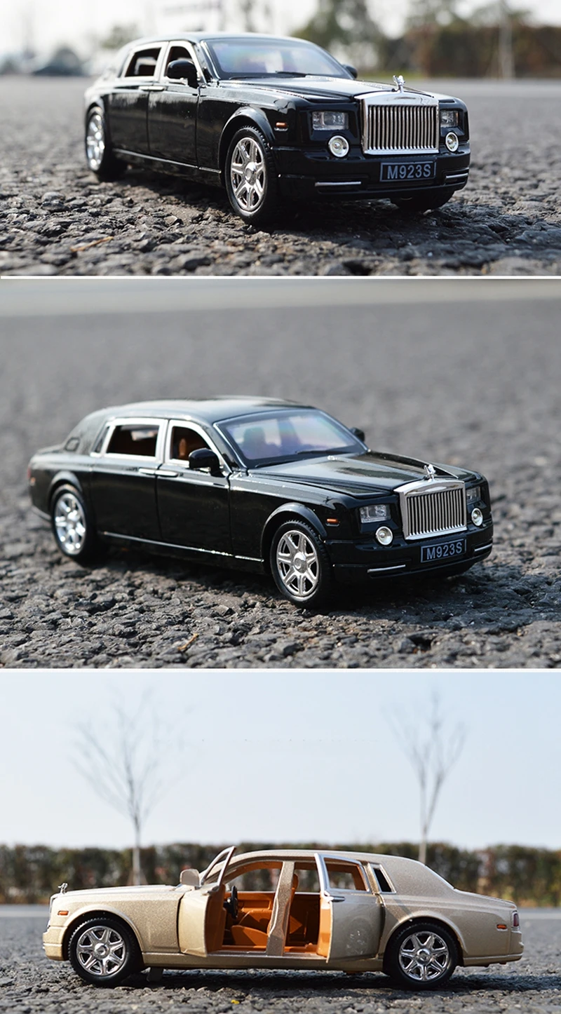 1/24 Rolls-Royce Phantom удлиненные Cohes литые под давлением литые модели автомобилей шесть дверной Светильник Модели отличная игрушка-Имитация Коллекция подарков