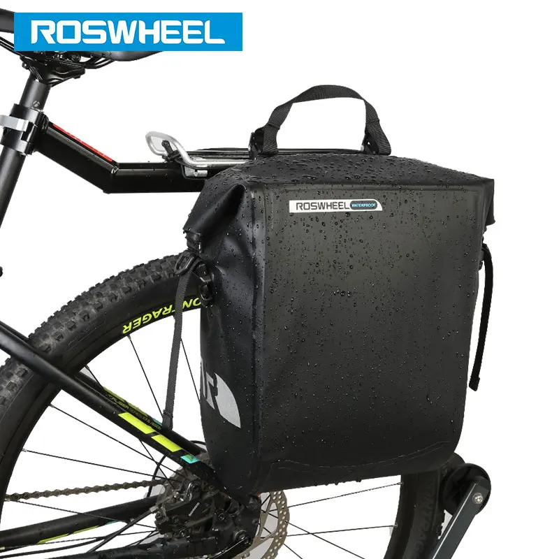 Bicicleta Alforja equipaje bolsa de nylon bicicleta rueda bolsa doble pack bolsa