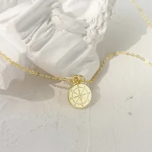 Silvology 925 стерлингового серебра мини ожерелье подвеска с компасом креативный Модный Элегантный шик ожерелье дружбы ювелирные изделия