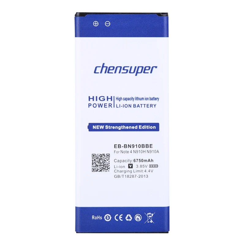 Chensuper 6750 мАч Батарея EB-BN910BBE для samsung Galaxy Note 4 Note4 N910 Батарея N910H N910A N910C N910F N910FQ N910X N910W