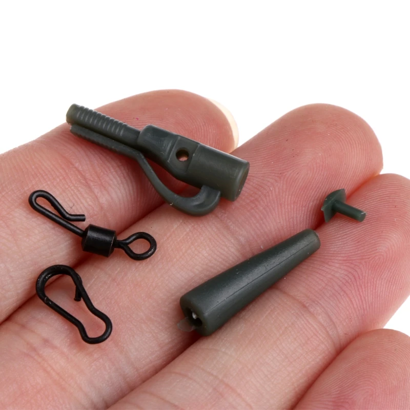 

40pcs Safety Lead Clip Quick Change Swivels Carp Fishing Tackle Lock Pins Set
