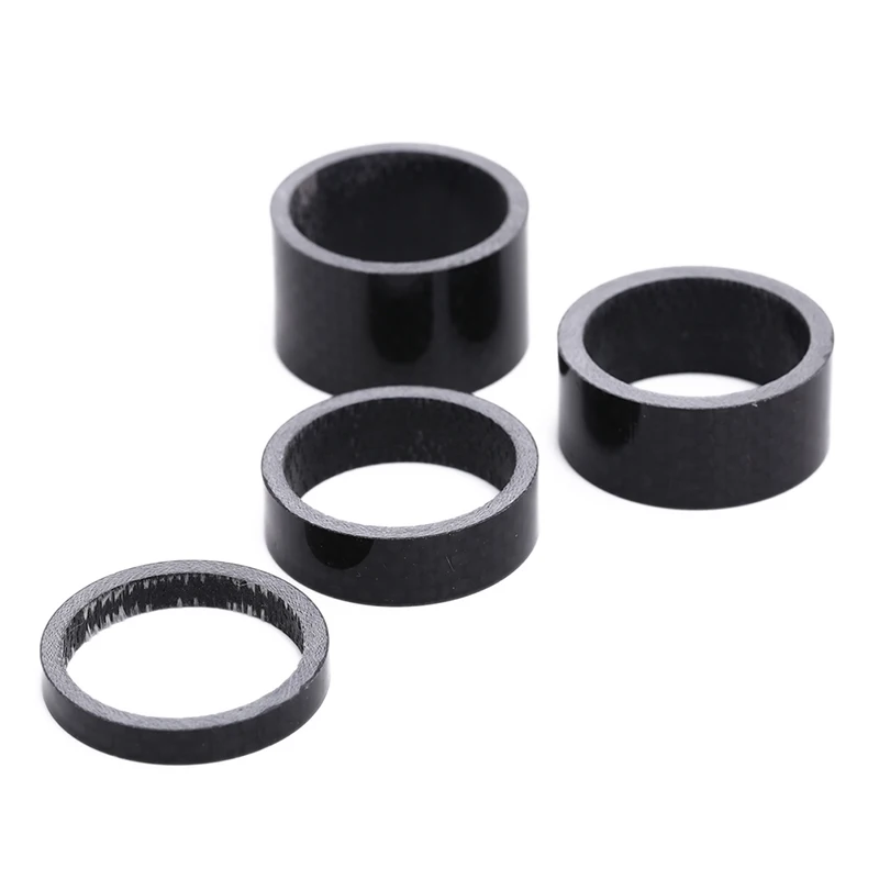 

4Pcs/Set 5mm 10mm 15mm 20mm Carbon Fiber Washer Bike Bicycle Headset Stem Fork Spacer Kit For Bike Fix Refit UD