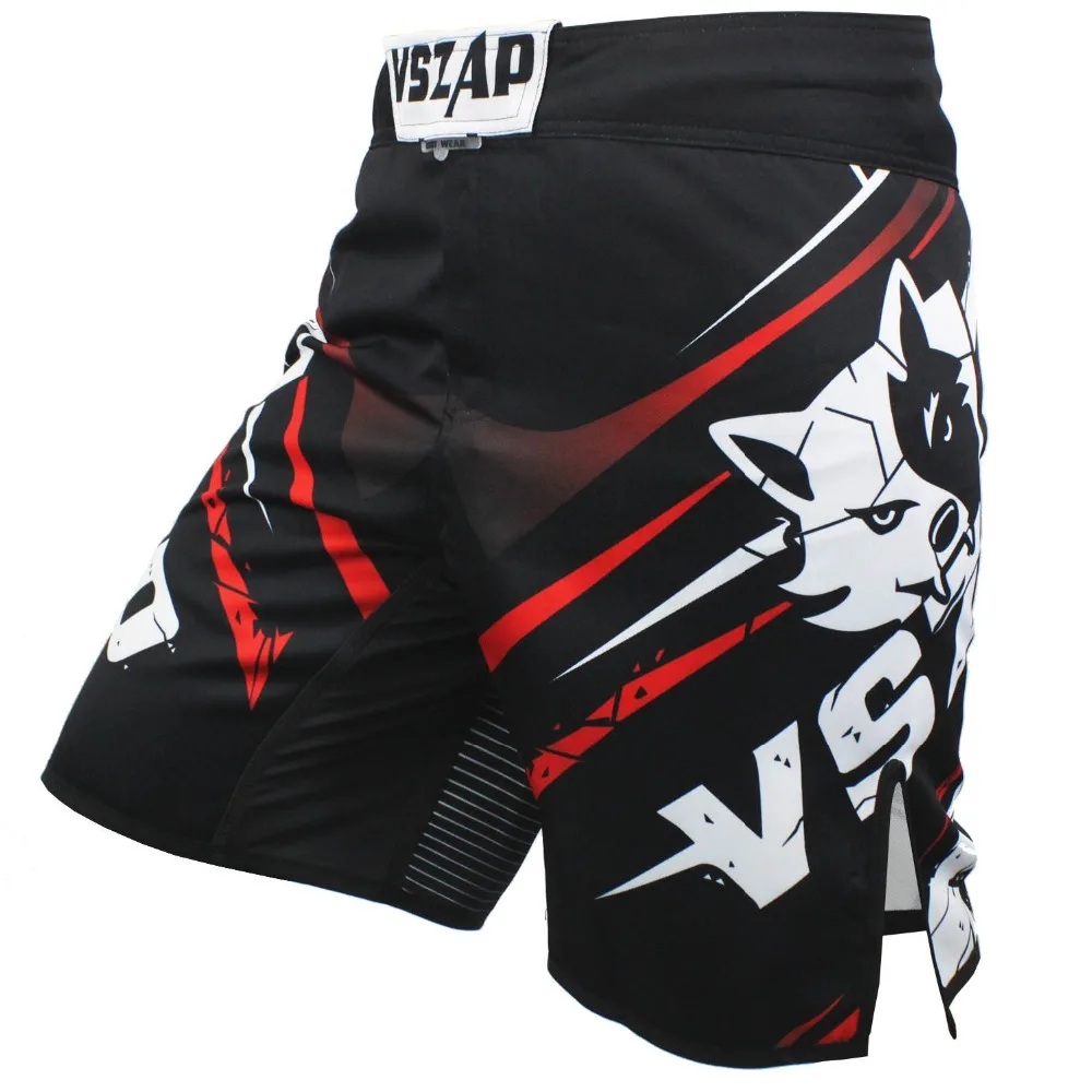 Мужские шорты для тайского бокса, шорты для фитнеса MMA, шорты для борьбы, шорты для тайского бокса mма, боксерский шорты - Цвет: Черный