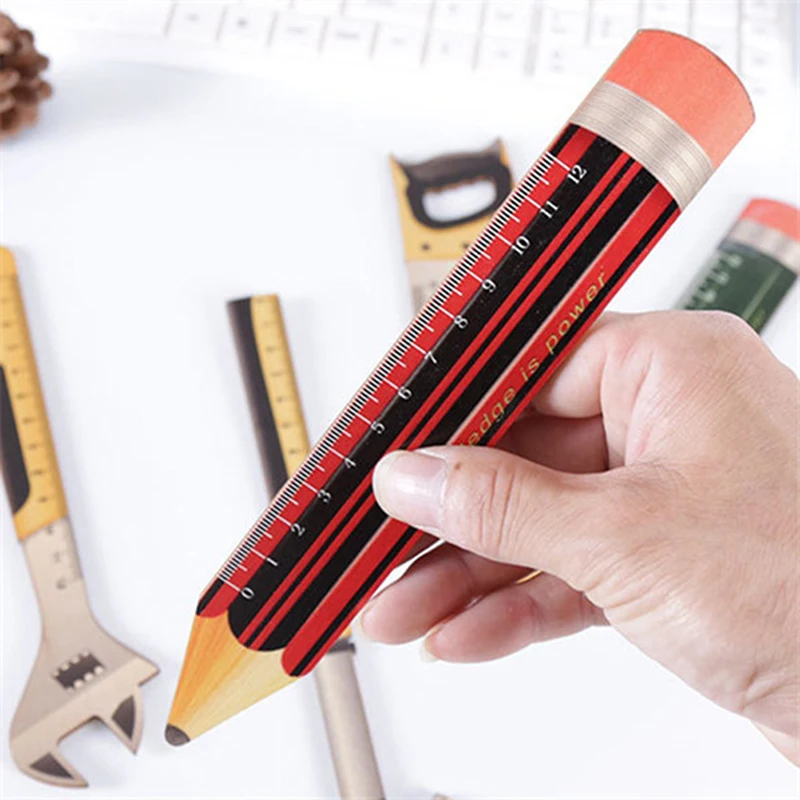 Buy 1PC Rule 12cm Measuring Tool Wooden Pencil Shape
