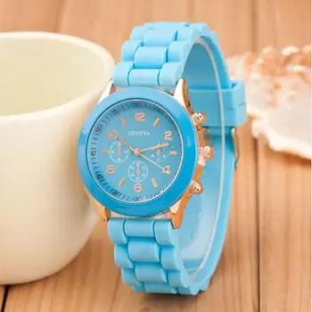 

montre Unisex Silicone Rubber Jelly Gel Quartz Analog Sport Wrist Watch Luxury Valentine Gift Wristwatches Relogio ladies Saat