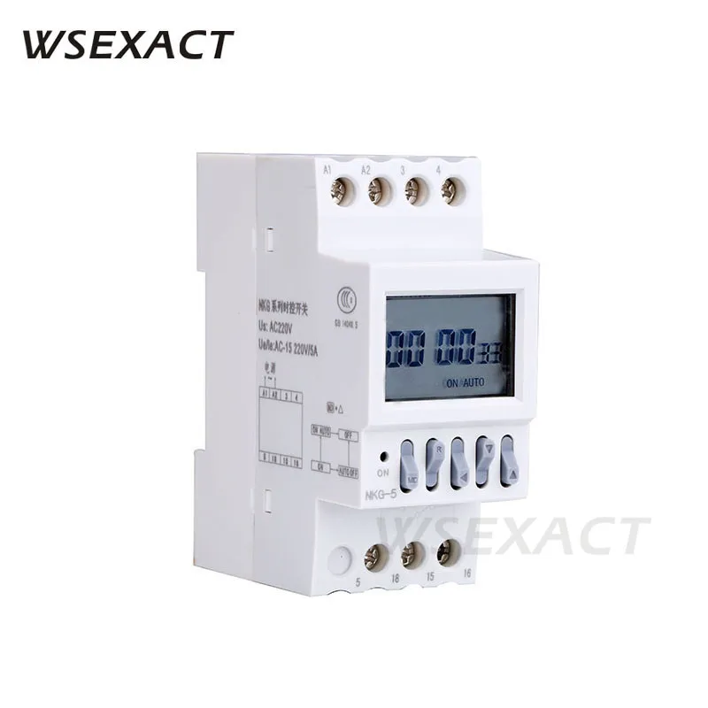

NKG-5 LCD infinite cycle timer Microcomputer Programmable Timer Din Rail Street Lamp Controller Digital Time Switch din Relay