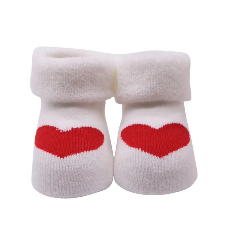 Мультипликация форма сердца носки хлопковые носки для малышей нескользящие носки для новорожденных девочек и мальчиков, красивые носки высокого качества, 1 пара - Цвет: 2