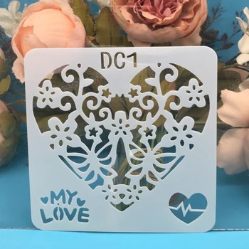 

13cm Butterfly Love Heart DIY Craft Layering Stencils Wall Paint Scrapbook Stamp Embossing Album Decorative Card Template