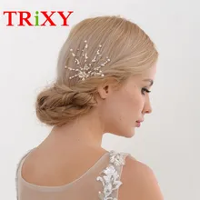 Стриксы H30 Для женщин элегантные свадебные аксессуары с Стразы свадебное с жемчужными бусинами женские аксессуары для волос для свадьбы/Вечеринка