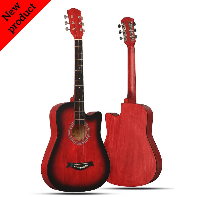 

Laiersi folk guitar beginner student adult female male 38 inch wooden guitar instrument beginner introduction