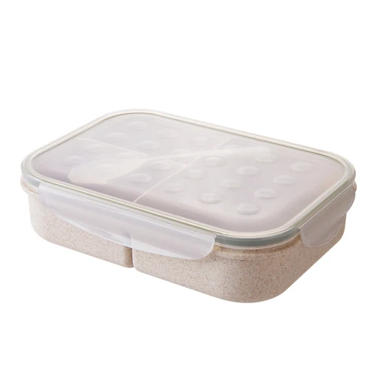 TUUTH Ланч-бокс для микроволновки 1200 мл Портативный Bento Box пшеничная соломенная посуда контейнер для хранения еды Детский Школьный для детей офис - Цвет: Травяно-зеленый