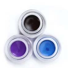Для женщин Макияж Водонепроницаемый черный Подводка для глаз гель Eye Liner с Кисточки 24 часа длительный косметический новое поступление