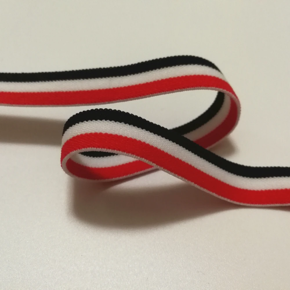 

1.4cm wide Intermediate color Elastic Band 5 meters/lot Striped Rubber Band for pants DIY Sewing excipient