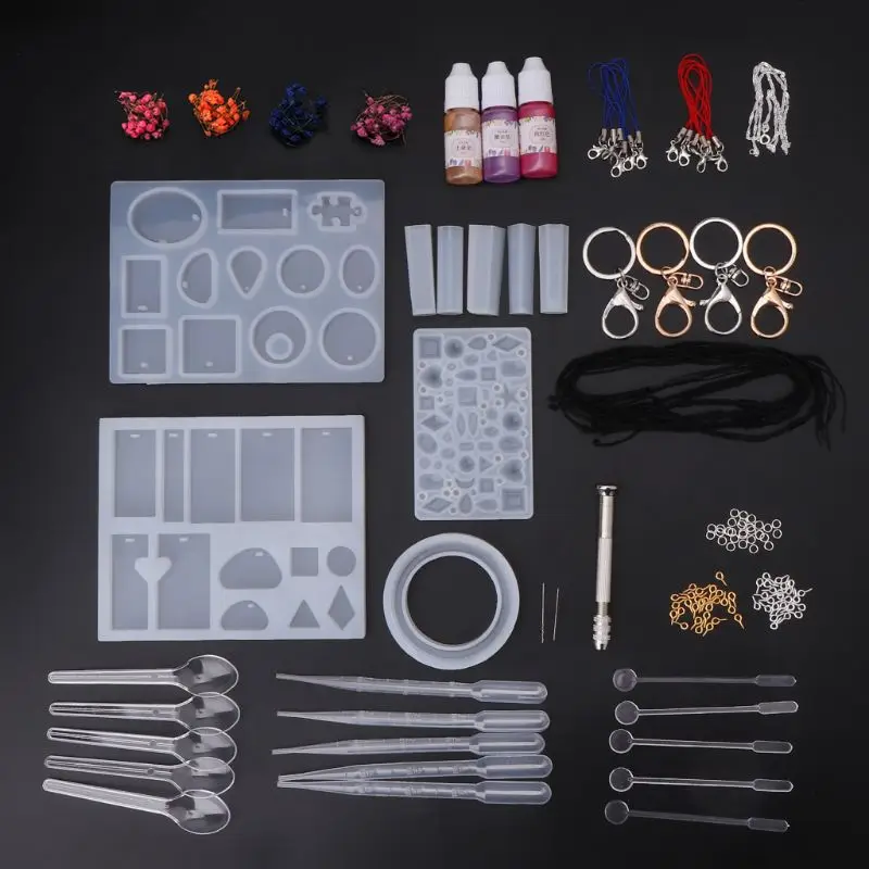

Crafts Epoxy Mould Necklace Dried Flower Jewelry Making Model DIY Mold Parts Set Decoration