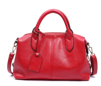 Роскошная Брендовая женская сумка, коровья кожа, Сумки из натуральной кожи для женщин, сумка-мессенджер, женская сумка на плечо, повседневная женская кожаная сумка X63 - Цвет: Красный