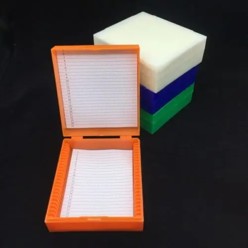 

High Quality Universal Plastic Microscope Slide Box Rectangle Hold Cabinet Holder Case for microscope Slides Case Cabinet Holder
