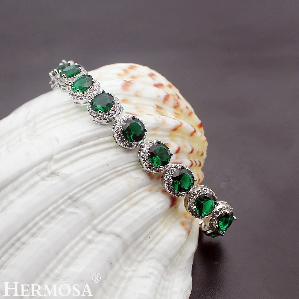 Hermosa Jewelry Expensive sparkling 925 Sterling Silver Bracelet 8 inch