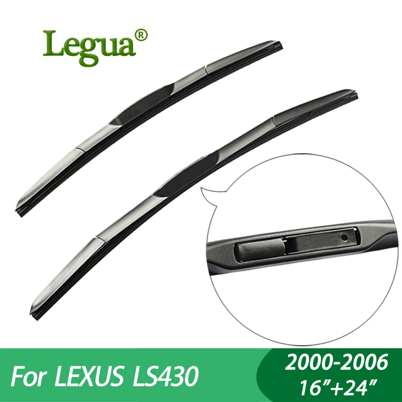 

Legua Wiper blades for LEXUS LS430(2000-2006),16"+24",car wiper,Hybrid type Rubber, Windscreen Windshield Wipers, Car accessory