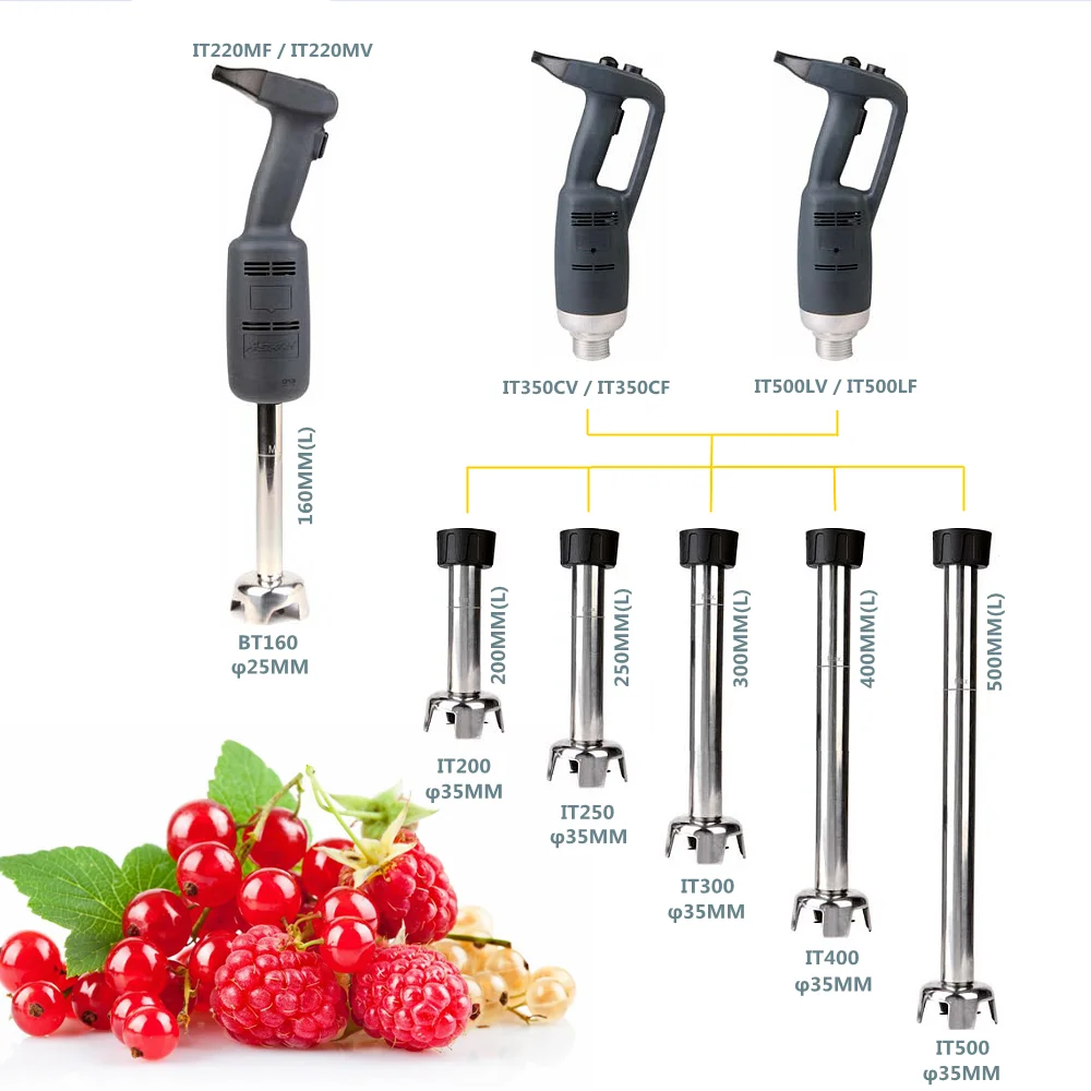 

ITOP High Speed Commercial Immersion Blender Food Mixer Fruit Juice Jam Food Processors 220W/350W/500W Stainless Steel Blade
