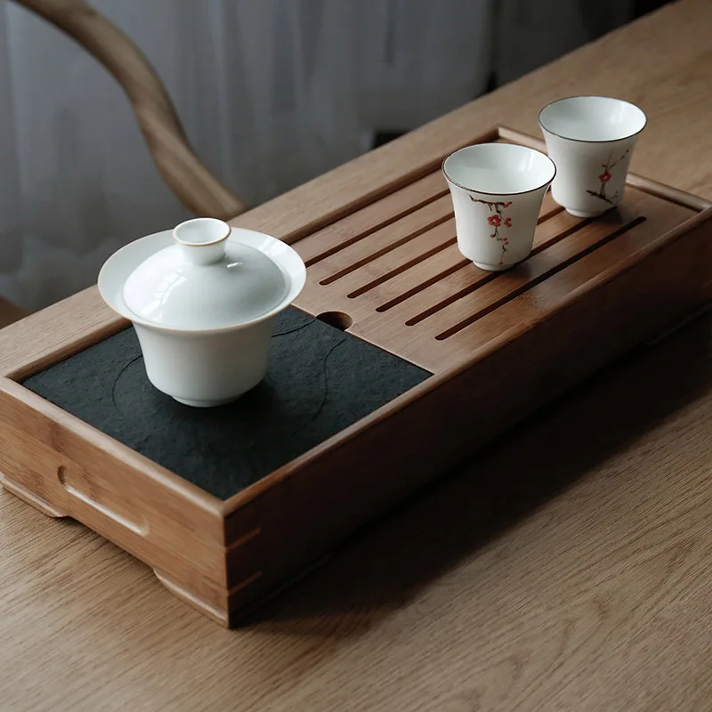  TANGPIN wujin stone and bamboo tea trays tea table chinese kung fu tea accessories