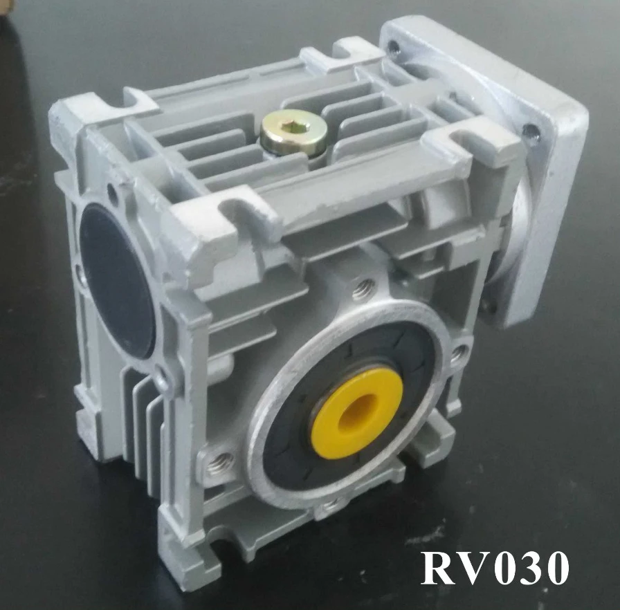 

5:1 Worm Reducer RV030 Worm Gearbox Speed Reducer With Shaft Sleeve Adaptor for 8mm Input Shaft of Nema 23 Motor