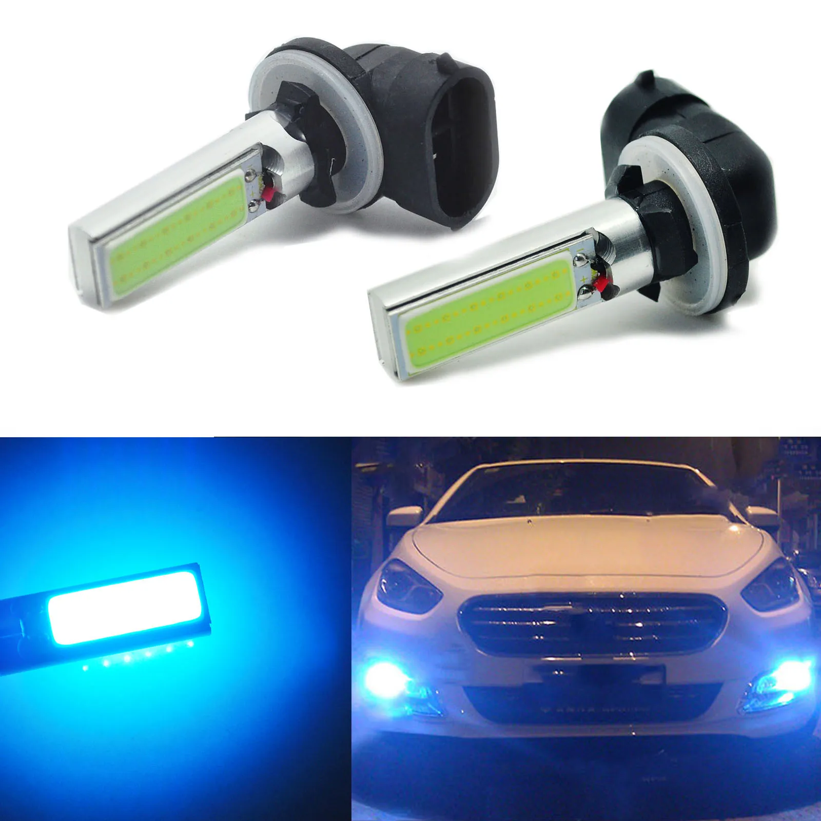 

2pcs Car 881 Ice Blue COB Car LED Fog Lights Driving Bulbs Daytime Running Lights 894 896 898