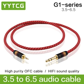 

YYTCG High Premium Stereo 3.5mm to 6.35mm Male Aux Audio Cable For Microphone Speaker Amplifier Mixing Console
