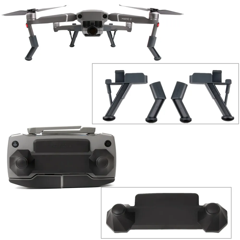 Remote Controller Joystick Protector + Heightened Landing Skids Gear Stabilizers for DJI MAVIC 2 PRO &amp ZOOM Drone | Электроника
