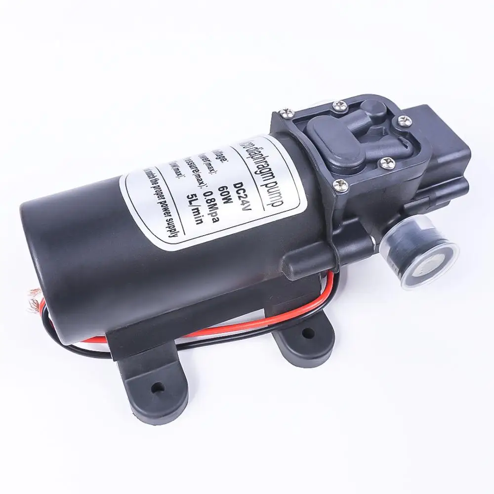 12V 24V 130PSI 60 Вт 5L/мин сельскохозяйственный Электрический водяной насос высокого Давление мембранный Водяной опрыскиватель для разливочная машина