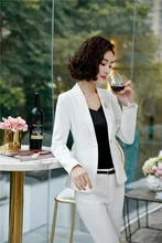 Autumn Winter Fashion Yellow Formal Blazers and Pants Sets