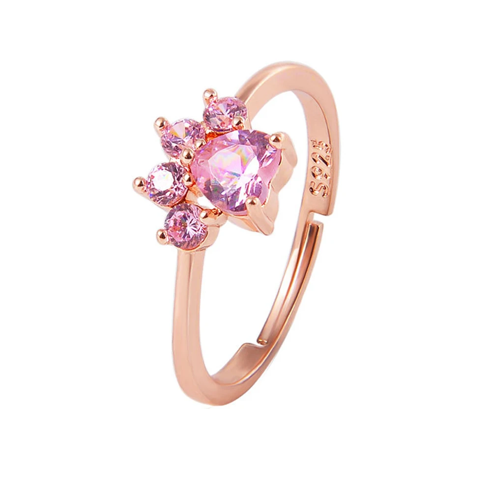 

Fabala Opening Adjustable Cat-pad Alloy For Women Wedding Zircon