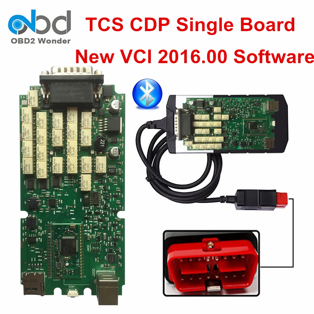 

2018 CDP TCS Single Board Diagnostic Scanner 2016 R1 Version TCS CDP Pro Bluetooth OBDII Interface Free Activate For Car Truck