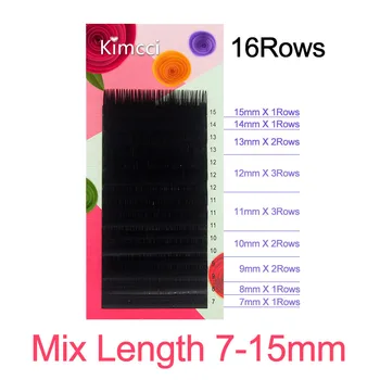 

Kimcci 30pcs Mix False Eyelash Extension Natural Soft 7-15mm Professional Individual Grafting 3D Mink Lash Silk Makeup Eyelashes