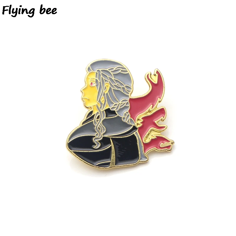 Flyingbee Эмаль Булавка для одежды сумки значок для рюкзака Брошь Личность рубашка нагрудные булавки X0211 - Цвет: 2