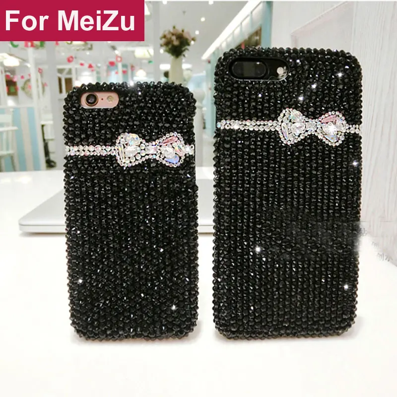 

Bow Full Diamond Rhinestonecase cover For MeiZu MX5 MX6 Pro 6 7 Plus M3s M6 Note Max E2