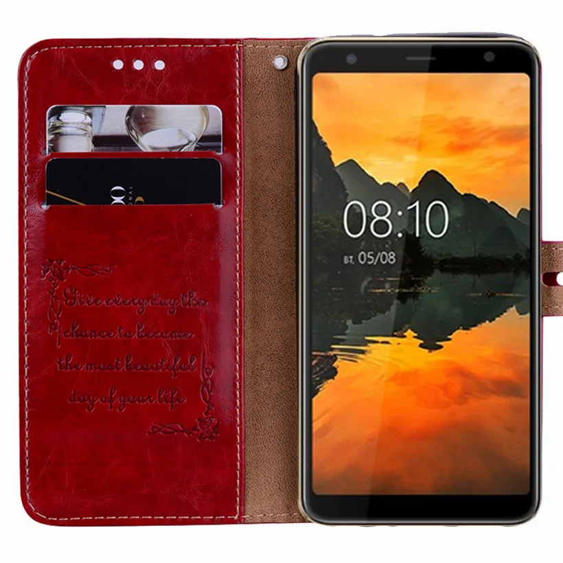 Чехол бумажник для BQ 6010G откидной из искусственной кожи чехол кошелек телефона