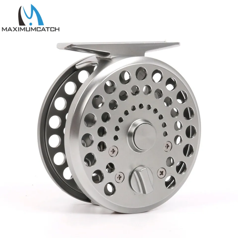 Maximumcatch 2/3/4WT Clicker and Pawl Drag Aluminum Classic Silver Fly  Fishing Trout Reel